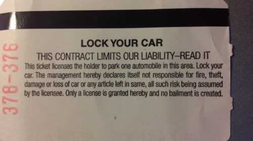 Parking contract