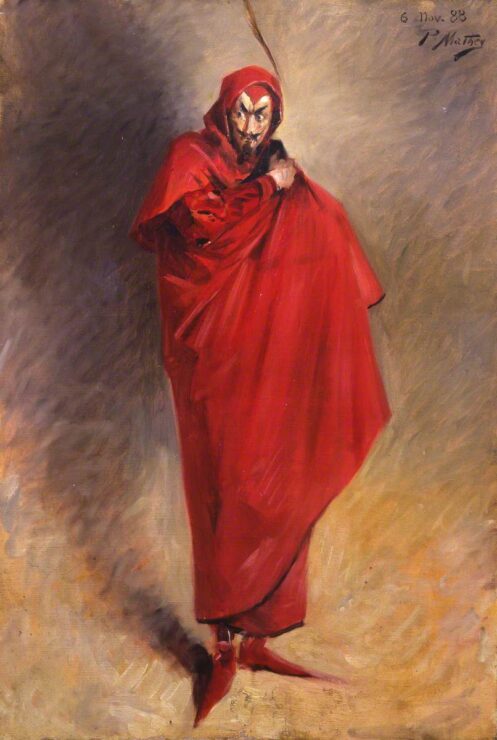 Mathey, Paul, 1844-1929; Portrait of an Unidentified Man as Mephistopheles